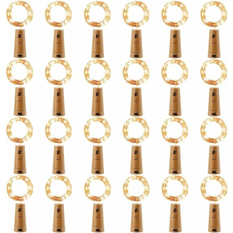 24 piezas de luz LED para botella de batería, cadena de luces de alambre de cobre, luces de botella de vino a batería con corcho blanco cálido
24 piezas de luz LED para botella de batería, cadena de luces de alambre de cobre, luces de botella de vino a batería con corcho blanco cálido