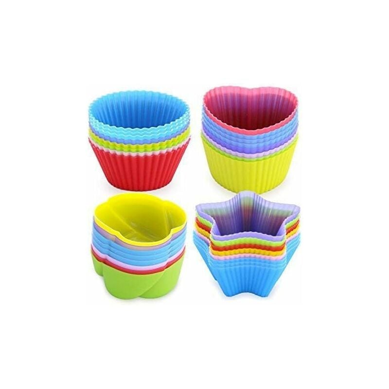 32 moldes de silicona para tartas, moldes reutilizables para hornear para muffins, magdalenas, tartas, chocolate, Glee 
32 moldes de silicona para tartas, moldes reutilizables para hornear para muffins, magdalenas, tartas, chocolate, Glee