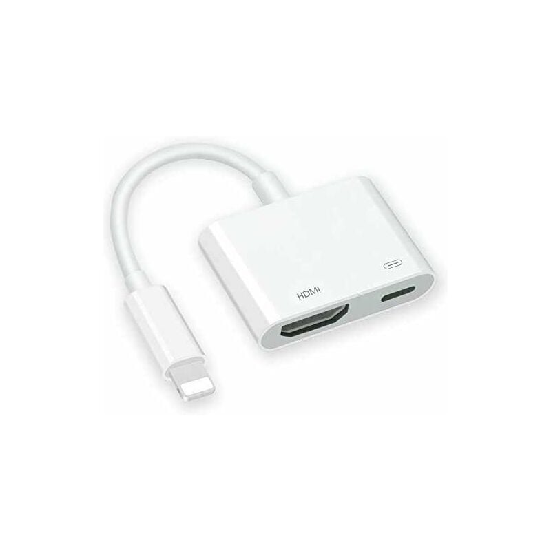 Adaptador de teléfono a HDMI HDMI para teléfono a TV Adaptador de AV digital 1080P Cable HDMI HDTV Compatible con teléfono XS / XSmax / XR / X /
Adaptador de teléfono a HDMI HDMI para teléfono a TV Adaptador de AV digital 1080P Cable HDMI HDTV Compatible con teléfono XS / XSmax / XR / X /