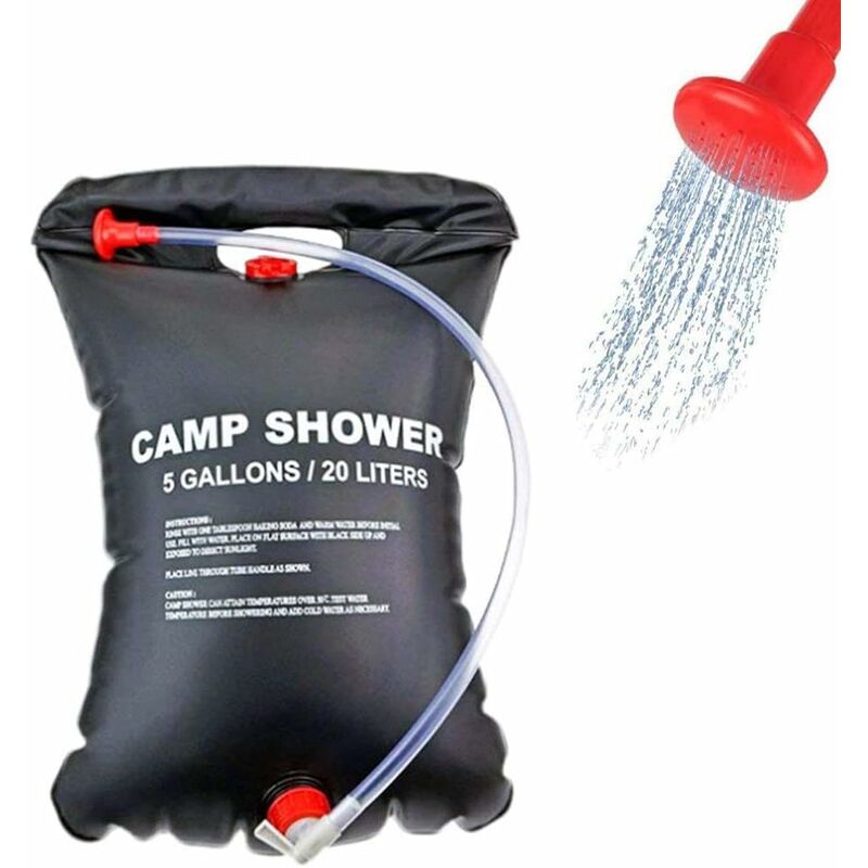 Bolsa de ducha solar de viaje de 20 l con calefacción solar, agua caliente portátil con manguera extraíble a 45 ° C Cabezal de ducha conmutable para
Bolsa de ducha solar de viaje de 20 l con calefacción solar, agua caliente portátil con manguera extraíble a 45 ° C Cabezal de ducha conmutable para