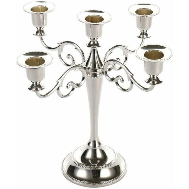 Candelabro Candelabro Candelabro de metal de estilo europeo Candelabro de boda para regalo de cumpleaños de Navidad Decoración del hogar (Plata)
Candelabro Candelabro Candelabro de metal de estilo europeo Candelabro de boda para regalo de cumpleaños de Navidad Decoración del hogar (Plata)