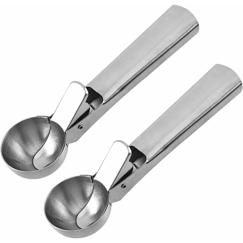 Cuchara para helado de acero inoxidable con gatillo fácil, herramienta de cocina para galletas de primera calidad para yogur helado, helado, sorbete,
Cuchara para helado de acero inoxidable con gatillo fácil, herramienta de cocina para galletas de primera calidad para yogur helado, helado, sorbete,