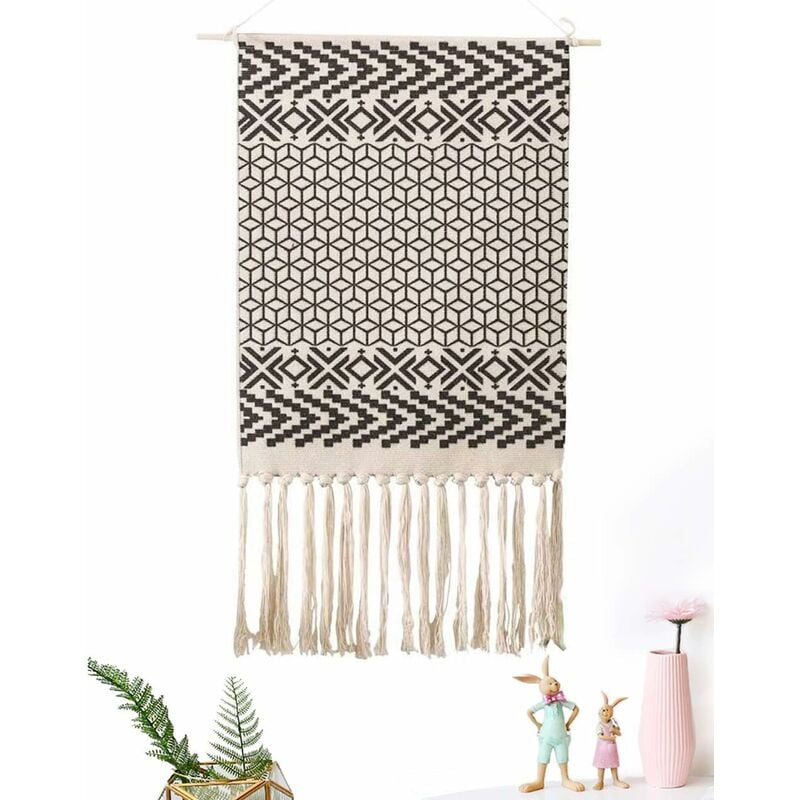 Elemento decorativo de pared, tapiz de pared tejido a mano, estilo bohemio, decoración geométrica de estilo bohemio para apartamento, hogar,
Elemento decorativo de pared, tapiz de pared tejido a mano, estilo bohemio, decoración geométrica de estilo bohemio para apartamento, hogar,
