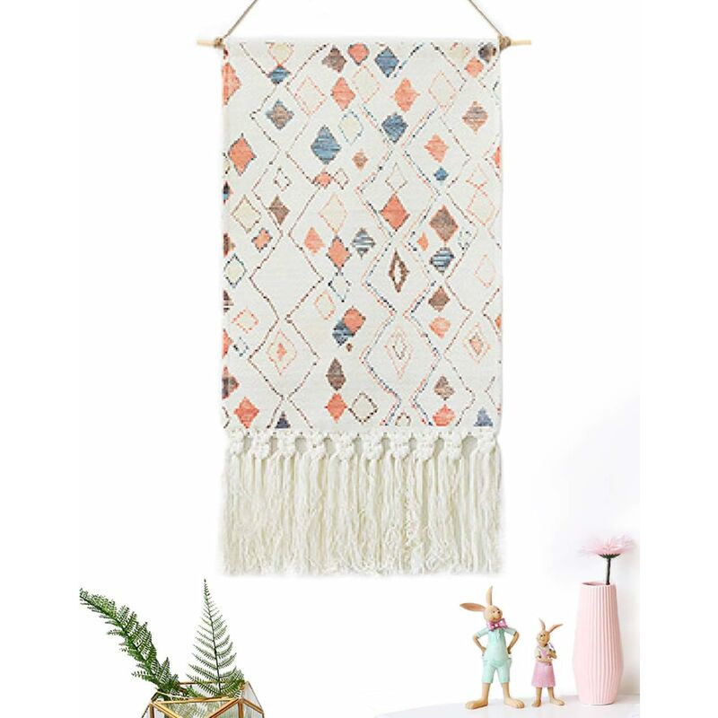 Elemento decorativo de pared, tapiz de pared tejido a mano, estilo bohemio, decoración geométrica de estilo bohemio, para apartamento, hogar,
Elemento decorativo de pared, tapiz de pared tejido a mano, estilo bohemio, decoración geométrica de estilo bohemio, para apartamento, hogar,