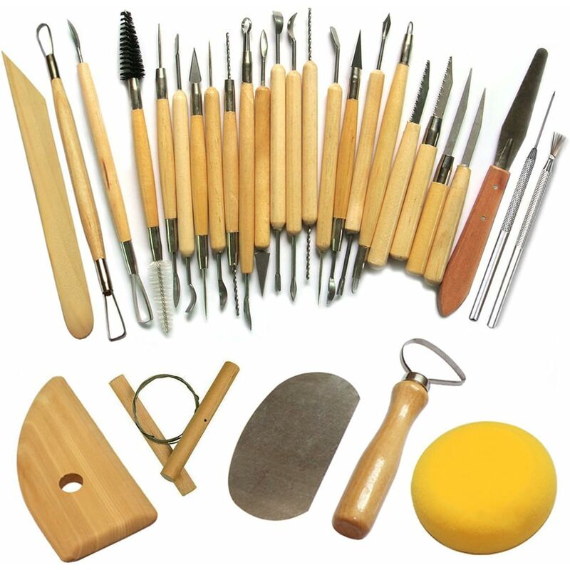 herramientas de cerámica para tallar arcilla Burin para alfarero / kit de artista de cerámica 30 piezas
herramientas de cerámica para tallar arcilla Burin para alfarero / kit de artista de cerámica 30 piezas