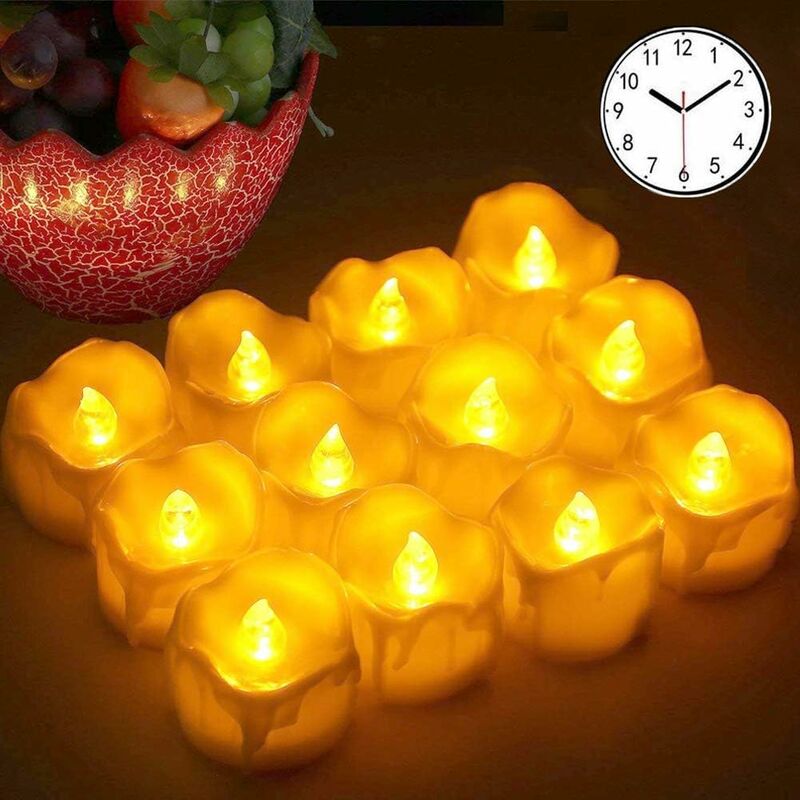 Juego de 12 velas LED sin llama con temporizador, luces de té LED blancas cálidas que funcionan con pilas, velas eléctricas para oración, día de San
Juego de 12 velas LED sin llama con temporizador, luces de té LED blancas cálidas que funcionan con pilas, velas eléctricas para oración, día de San
