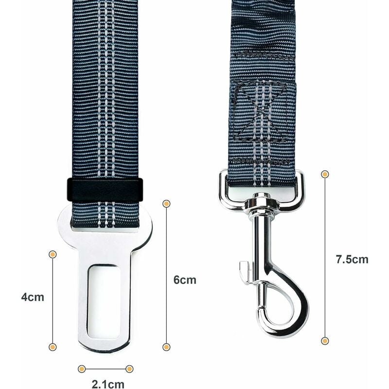 juego de 2 cinturones de seguridad para perros con absorción de impactos y mosquetón elástico ajustable para perros Cinturón de seguridad superior
juego de 2 cinturones de seguridad para perros con absorción de impactos y mosquetón elástico ajustable para perros Cinturón de seguridad superior