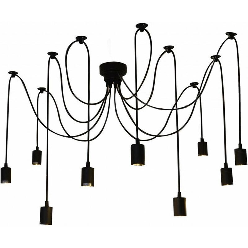 Lámpara colgante de araña de techo, 9 brazos E27 Lámpara de araña de techo Luz Antiguo Clásico Ajustable DIY Retro Araña Salón Dormitorio Iluminación
Lámpara colgante de araña de techo, 9 brazos E27 Lámpara de araña de techo Luz Antiguo Clásico Ajustable DIY Retro Araña Salón Dormitorio Iluminación