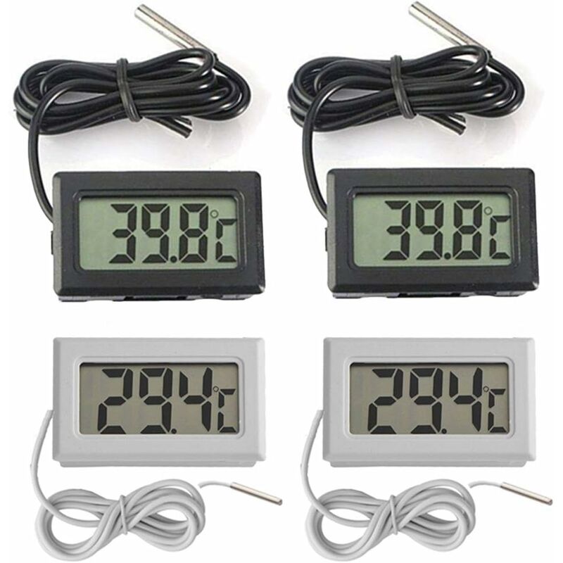 Mini termómetro digital LCD de temperatura -50 ~ 70 ter Probador de sensor de temperatura para refrigeradores y congeladores de acuario (2X negro 2X
Mini termómetro digital LCD de temperatura -50 ~ 70 ter Probador de sensor de temperatura para refrigeradores y congeladores de acuario (2X negro 2X