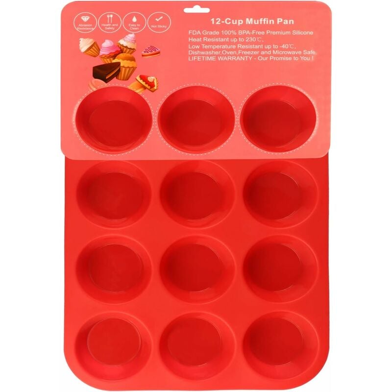 Molde para muffins de silicona, molde para muffins de silicona para 12 muffins, magdalenas, brownies de pudín, latas de silicona para magdalenas /
Molde para muffins de silicona, molde para muffins de silicona para 12 muffins, magdalenas, brownies de pudín, latas de silicona para magdalenas /