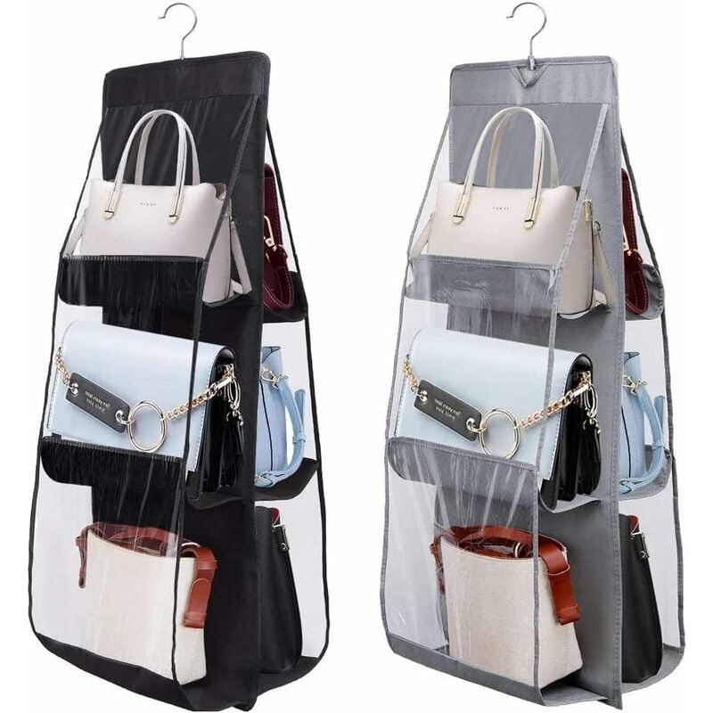 Paquete de 2 organizadores de bolsos colgantes, 6 bolsillos, organizador de armario, bolsas de armario, bolsa de almacenamiento colgante, organizador
Paquete de 2 organizadores de bolsos colgantes, 6 bolsillos, organizador de armario, bolsas de armario, bolsa de almacenamiento colgante, organizador