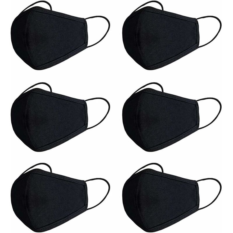 Paquete de 6 capuchas faciales y bucales antipolvo reutilizables 2 capas Unisex Lavable Negro
Paquete de 6 capuchas faciales y bucales antipolvo reutilizables 2 capas Unisex Lavable Negro