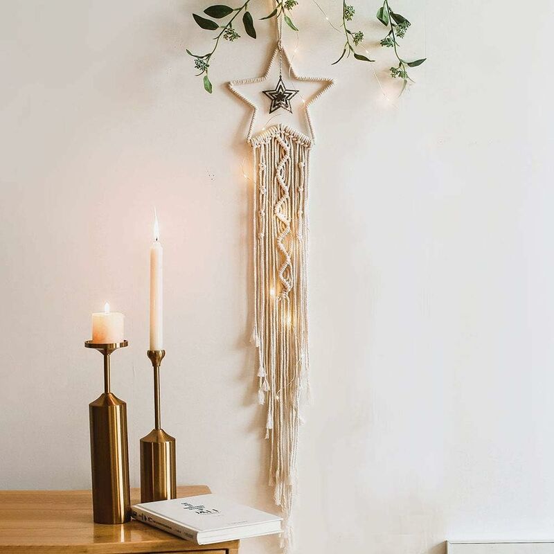 Star atrapasueños, atrapasueños, longitud total 41 pulgadas, hierro, algodón, atrapasueños bohemio, decoración del hogar, decoración de la
Star atrapasueños, atrapasueños, longitud total 41 pulgadas, hierro, algodón, atrapasueños bohemio, decoración del hogar, decoración de la