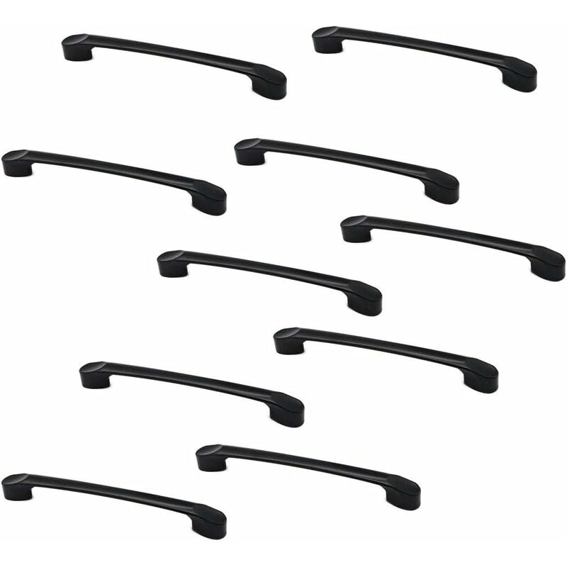 Tiradores de puerta de cajón y gabinete de aleación de zinc negro mate, paquete de 10, longitud 166 mm
Tiradores de puerta de cajón y gabinete de aleación de zinc negro mate, paquete de 10, longitud 166 mm