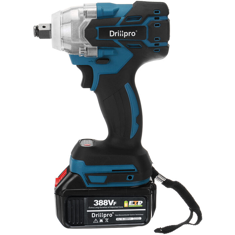 Llave de Impacto con 2 Baterías sin Escobillas 520N.M 18V 388VF 1/2 ', Herramienta Profesional, Atornillador Eléctrico
Llave de Impacto con 2 Baterías sin Escobillas 520N.M 18V 388VF 1/2 ', Herramienta Profesional, Atornillador Eléctrico