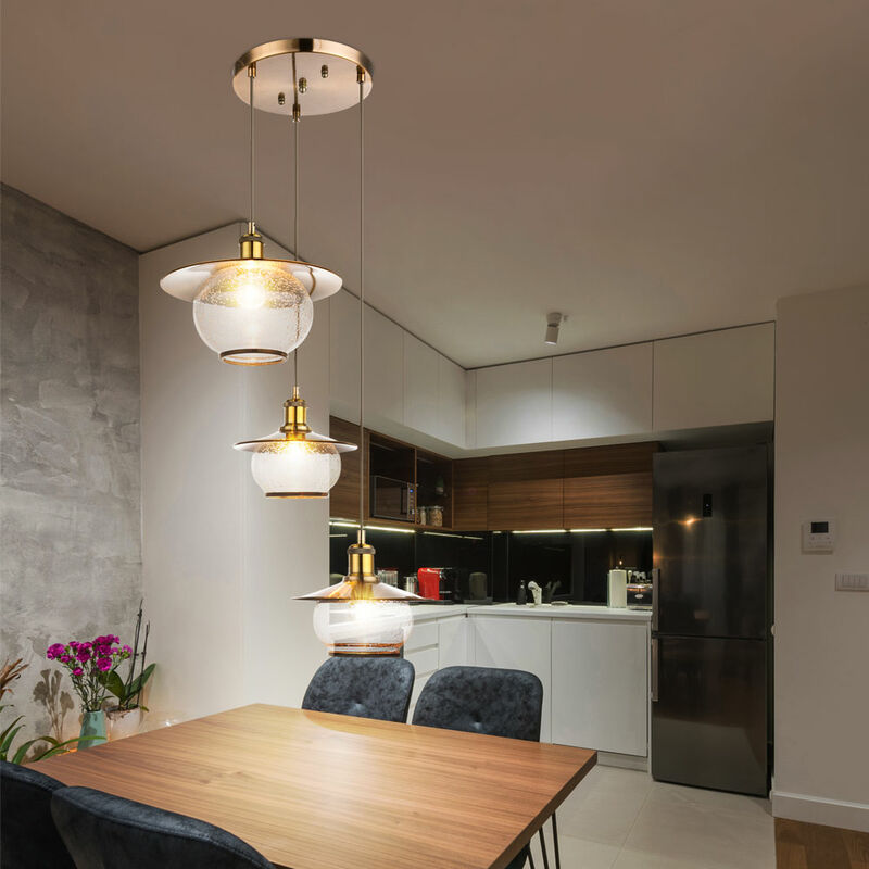 Lámpara colgante de péndulo de techo metal luz vidrio redondo 3 perchas sala comedor
Lámpara colgante de péndulo de techo metal luz vidrio redondo 3 perchas sala comedor