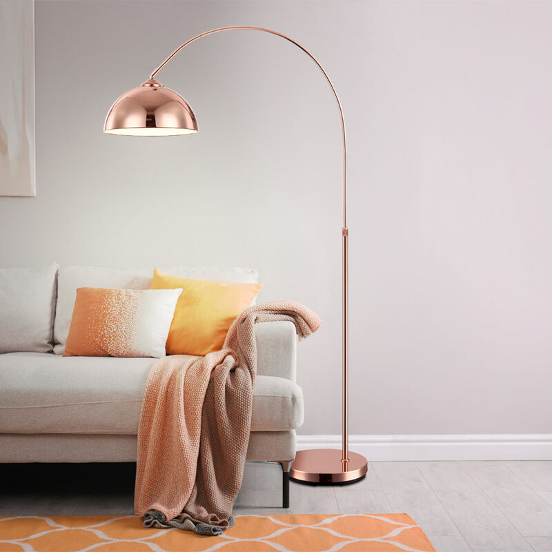 Lámpara de arco, ajustable en altura, lámpara de pie, cobre, lámpara de salón, lámpara lateral, dormitorio, con pantalla giratoria, 1x E27, L x H
Lámpara de arco, ajustable en altura, lámpara de pie, cobre, lámpara de salón, lámpara lateral, dormitorio, con pantalla giratoria, 1x E27, L x H