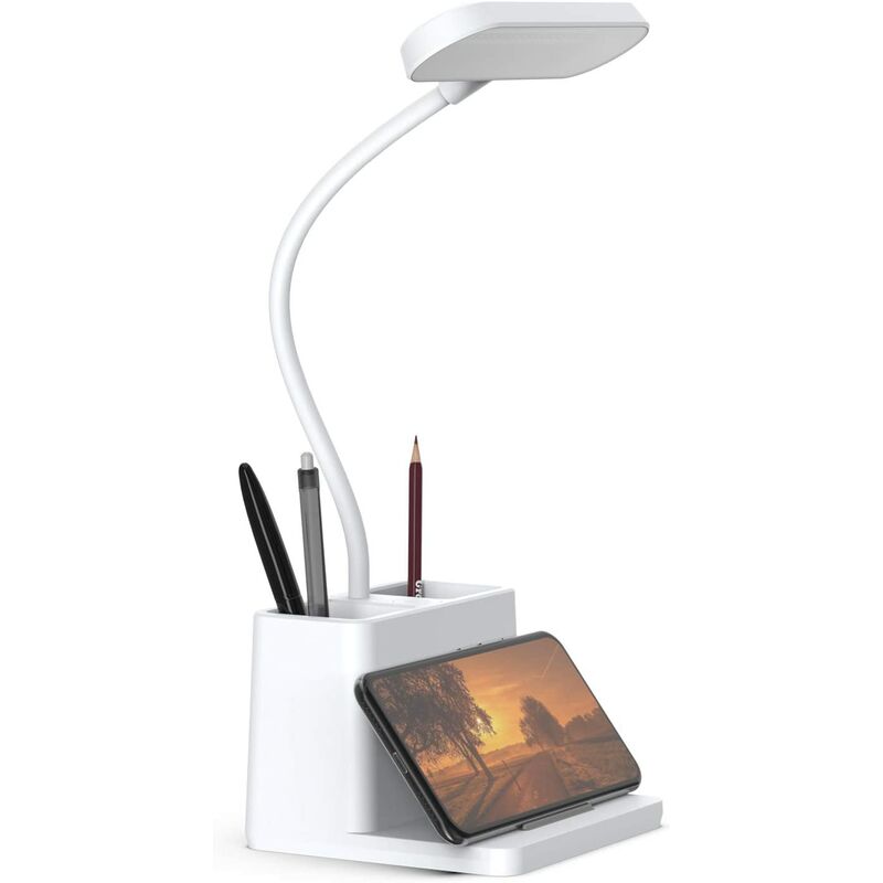 Lámpara de escritorio LED con portalápices AXX Lámpara de escritorio para computadora / escritorio - Blanca, recargable, amigable con los ojos,
Lámpara de escritorio LED con portalápices AXX Lámpara de escritorio para computadora / escritorio - Blanca, recargable, amigable con los ojos,