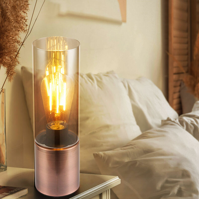 Lámpara de mesa, luz nocturna, lámpara de vidrio de cobre, filamento de interruptor táctil en un juego que incluye bombillas LED
Lámpara de mesa, luz nocturna, lámpara de vidrio de cobre, filamento de interruptor táctil en un juego que incluye bombillas LED