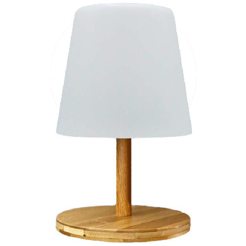 Lámpara de mesa sin cable con pie de bambú natural LED blanco cálido/blanco regulable STANDY MINI WOOD H25cm 
Lámpara de mesa sin cable con pie de bambú natural LED blanco cálido/blanco regulable STANDY MINI WOOD H25cm