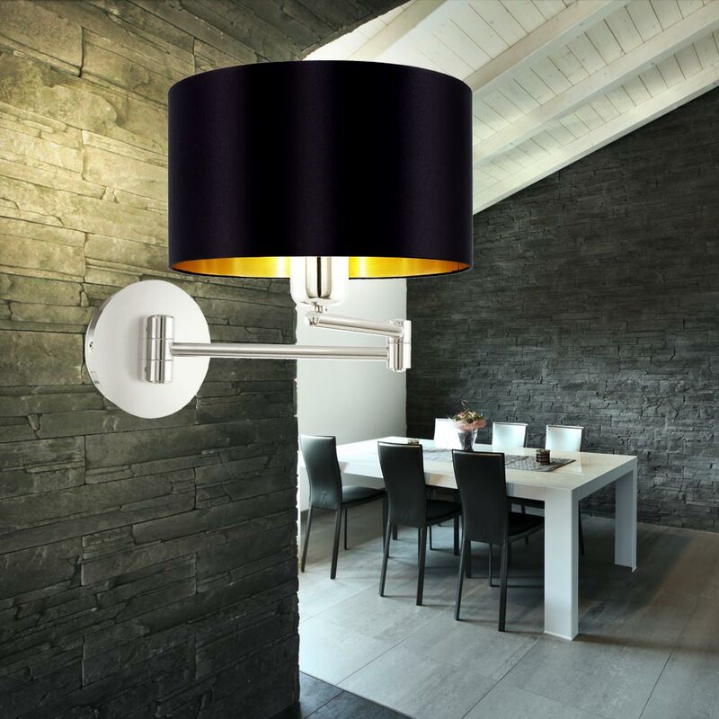 Lámpara de pared Lámpara de lectura de tela para habitación de invitados Focos de oro negro en un juego que incluye bombillas LED
Lámpara de pared Lámpara de lectura de tela para habitación de invitados Focos de oro negro en un juego que incluye bombillas LED