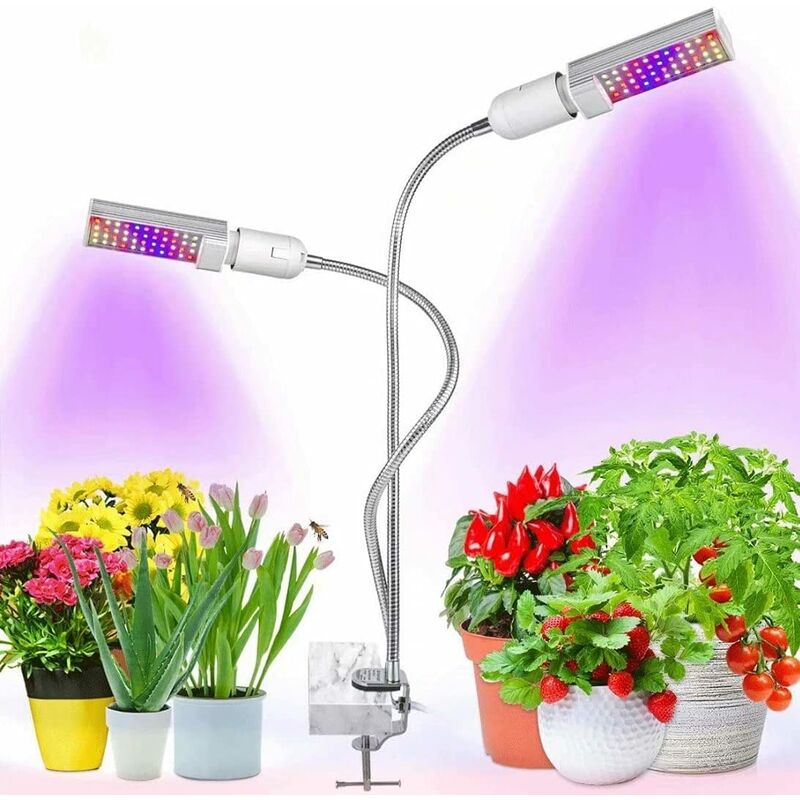 Lámpara de planta de jardinería LED de 45W Lámpara de planta de espectro completo con 88 LED, rayos ultravioleta y 2 bombillas E27 reemplazables para
Lámpara de planta de jardinería LED de 45W Lámpara de planta de espectro completo con 88 LED, rayos ultravioleta y 2 bombillas E27 reemplazables para