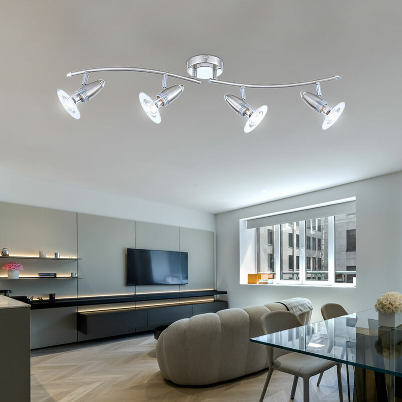 Lámpara de techo, cromo, níquel claro, puntos mate, iluminación de dormitorio móvil
Lámpara de techo, cromo, níquel claro, puntos mate, iluminación de dormitorio móvil