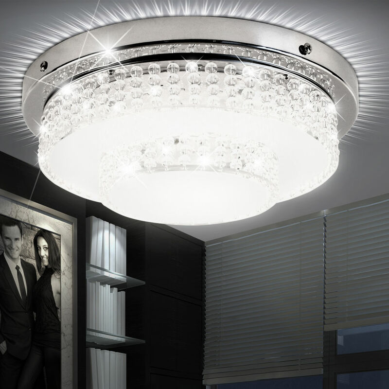 Lámpara de techo Lámpara de techo Lámpara de cristal Lámpara de salón con efecto laminado en forma redonda, metal, plástico cromado, 1x LED 16 vatios
Lámpara de techo Lámpara de techo Lámpara de cristal Lámpara de salón con efecto laminado en forma redonda, metal, plástico cromado, 1x LED 16 vatios