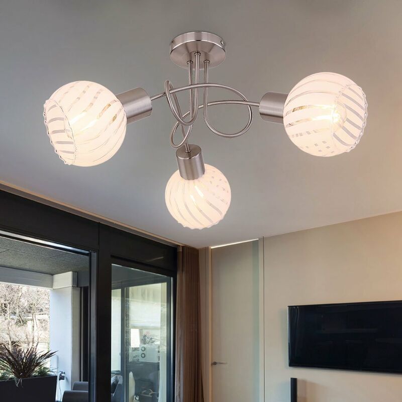 Lámpara de techo Lámpara Rondell Lámparas de cristal de 3 llamas Focos Salón Comedor
Lámpara de techo Lámpara Rondell Lámparas de cristal de 3 llamas Focos Salón Comedor