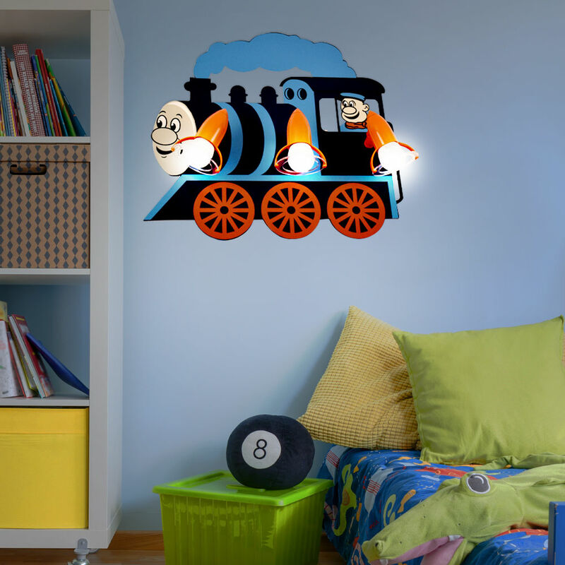 Locomotora de iluminación de pared de techo para habitación infantil en un juego que incluye bombillas LED
Locomotora de iluminación de pared de techo para habitación infantil en un juego que incluye bombillas LED