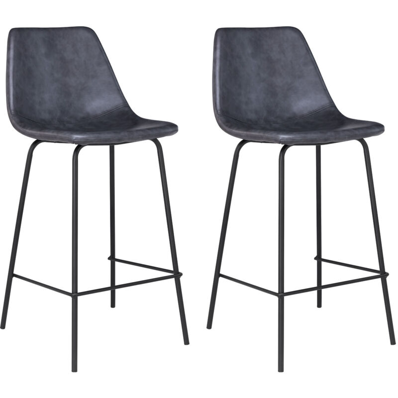 Happy Garden - Lote de 2 taburetes de bar vintage LUCIEN color gris oscuro - Altura del asiento 65cm
Happy Garden - Lote de 2 taburetes de bar vintage LUCIEN color gris oscuro - Altura del asiento 65cm
