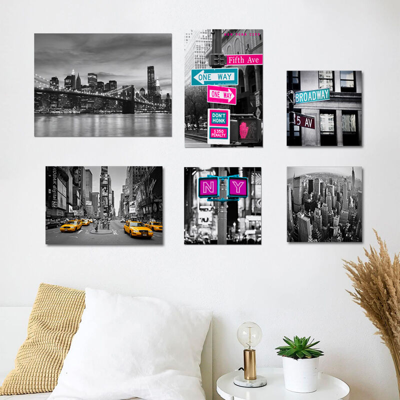 Conjunto 6 impresiones en tela canvas cuadros ciudad New York marco de madera Big Apple
Conjunto 6 impresiones en tela canvas cuadros ciudad New York marco de madera Big Apple