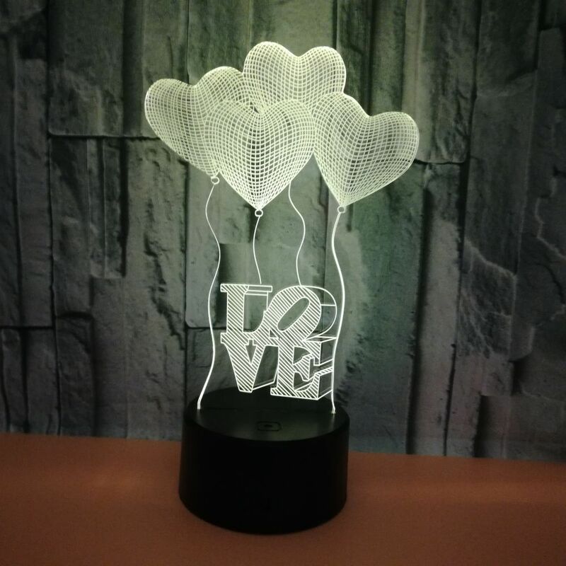 LOVE 3D luz de noche colorida led, lampara de mesa de acrilico de atmosfera, toque + control remoto
LOVE 3D luz de noche colorida led, lampara de mesa de acrilico de atmosfera, toque + control remoto