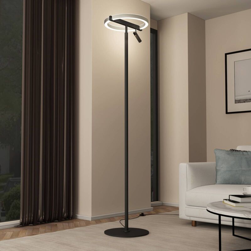 Matwei lámpara de pie LED, anillo, níquel - Lucande
Matwei lámpara de pie LED, anillo, níquel - Lucande