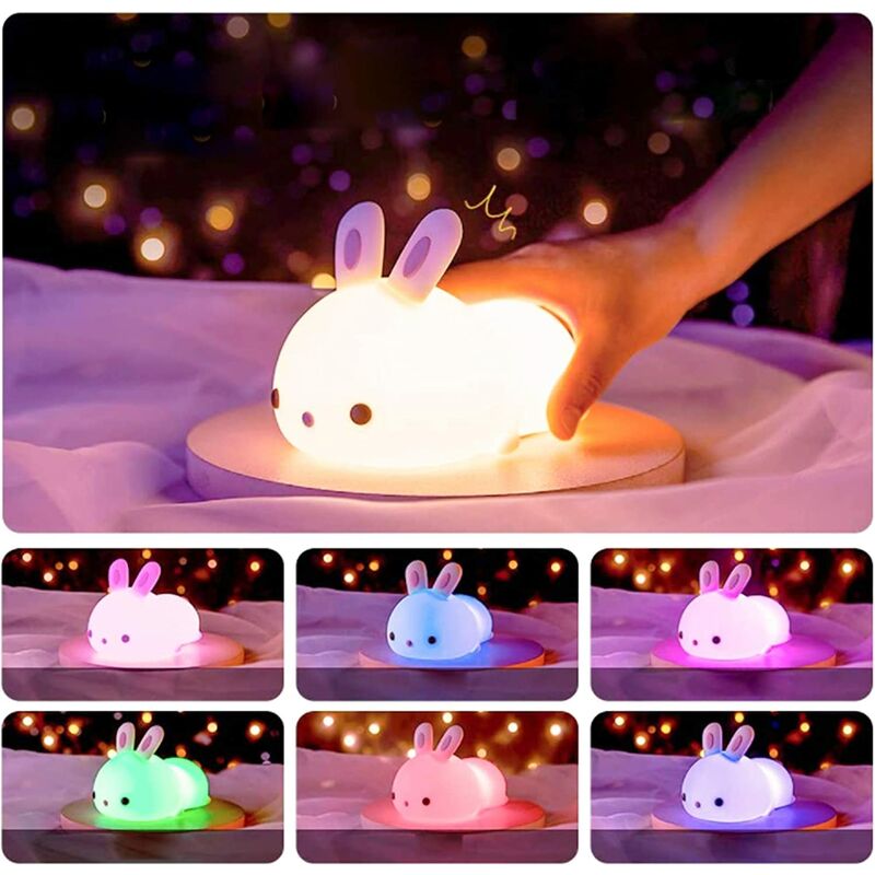 Abcrital - Luces de noche LED regulables para niños 12 colores RGB con control remoto Lámpara de noche de silicona con USB recargable para habitación
Abcrital - Luces de noche LED regulables para niños 12 colores RGB con control remoto Lámpara de noche de silicona con USB recargable para habitación