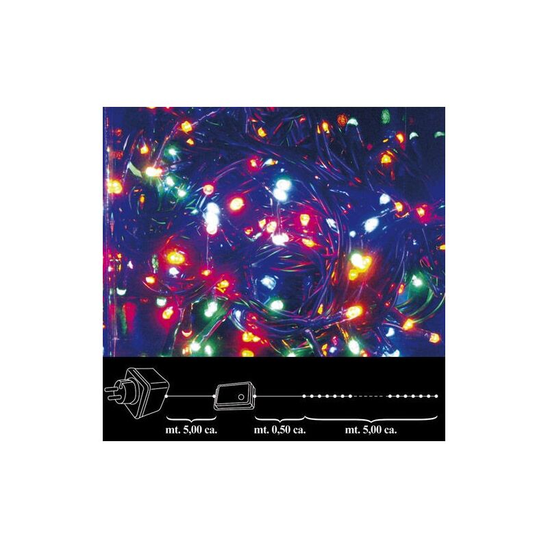 Maurer - Guirnalda de navidad de 100 luces leds multicolor. interiores/exteriores (ip44). luces para árboles. 10,5m de cable.
Maurer - Guirnalda de navidad de 100 luces leds multicolor. interiores/exteriores (ip44). luces para árboles. 10,5m de cable.