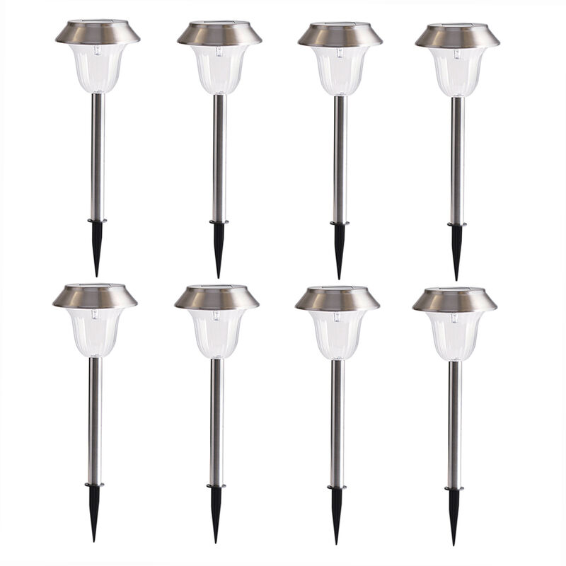 Luces solares para jardin, lampara de camino LED de acero inoxidable para exteriores,Blanco calido, 8
Luces solares para jardin, lampara de camino LED de acero inoxidable para exteriores,Blanco calido, 8