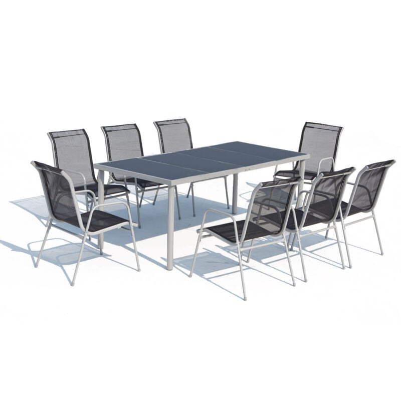 Concept-usine - Lusiana 8: Conjunto de jardín de acero inoxidable gris y textileno para 8 personas - Gris
Concept-usine - Lusiana 8: Conjunto de jardín de acero inoxidable gris y textileno para 8 personas - Gris