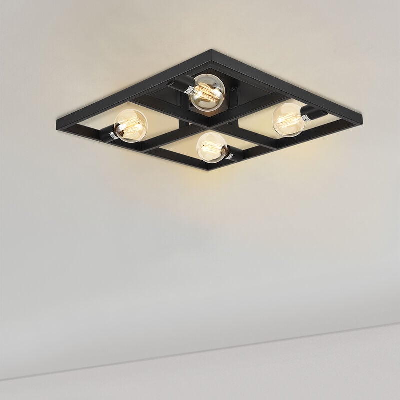 Lámpara de techo Larisa 59,5 x 59,5 x 12 cm Diseño Lámpara con marco cuadrado Luz interior Metal Negro
Lámpara de techo Larisa 59,5 x 59,5 x 12 cm Diseño Lámpara con marco cuadrado Luz interior Metal Negro