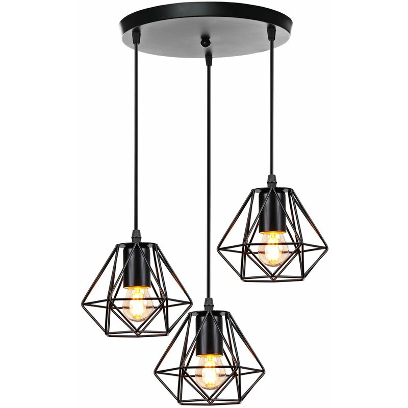 Lámparas de Colgar Negra Antigua Lámparas de Colgar 3 Luces Industrial Retro Lámpara de Techo Clásica de Metal para Dormitorio, Cafetería, Bar
Lámparas de Colgar Negra Antigua Lámparas de Colgar 3 Luces Industrial Retro Lámpara de Techo Clásica de Metal para Dormitorio, Cafetería, Bar