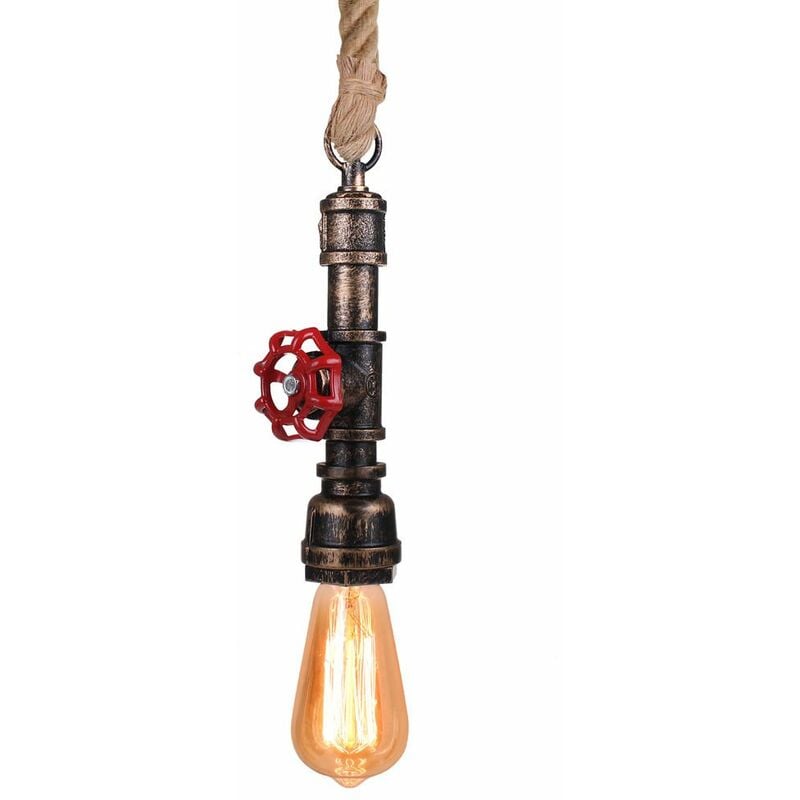 Lámparas de Colgar Vintage Cuerda de Cáñamo de Hierro Forma de Tuberia de Agua Lampara de Techo Metal Tubo Creativo Industrial Lustre para Cocina
Lámparas de Colgar Vintage Cuerda de Cáñamo de Hierro Forma de Tuberia de Agua Lampara de Techo Metal Tubo Creativo Industrial Lustre para Cocina
