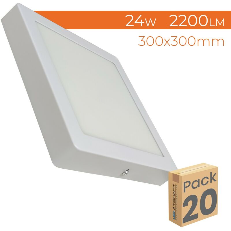 Plafón LED Cuadrado Superficie 24W 2200LM 300mm | Blanco Neutro 4500K - Pack 20 Uds. - Blanco Neutro 4500K
Plafón LED Cuadrado Superficie 24W 2200LM 300mm | Blanco Neutro 4500K - Pack 20 Uds. - Blanco Neutro 4500K
