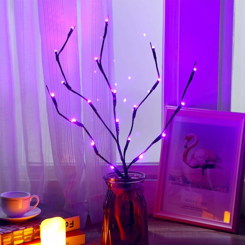 Luz de Rama de Murciélagos de 20 LED de Halloween Manualidades Funcionadas por Pilas para Halloween Otoño Interior Decoración de Mesa
Luz de Rama de Murciélagos de 20 LED de Halloween Manualidades Funcionadas por Pilas para Halloween Otoño Interior Decoración de Mesa