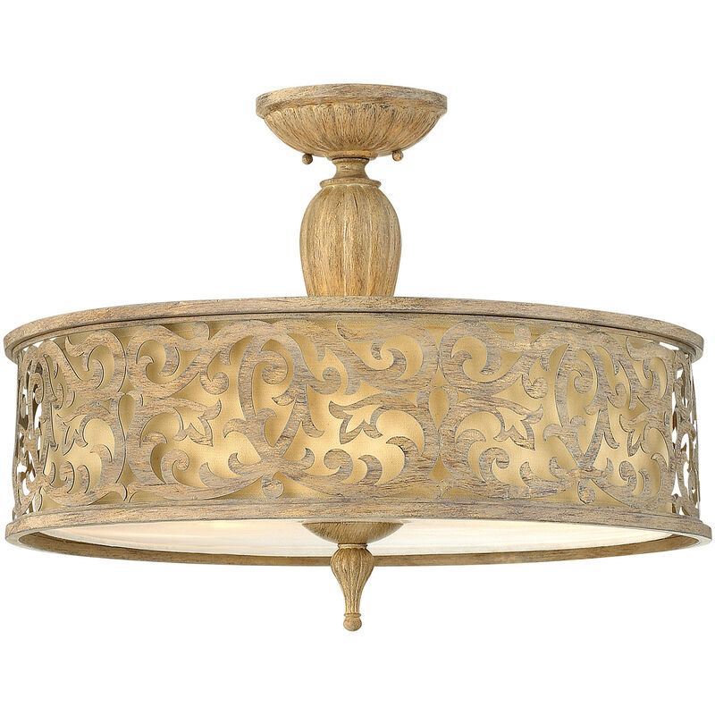 Carabel - Lámpara de techo semi empotrada grande de 3 luces champán cepillado, E27 - Elstead
Carabel - Lámpara de techo semi empotrada grande de 3 luces champán cepillado, E27 - Elstead