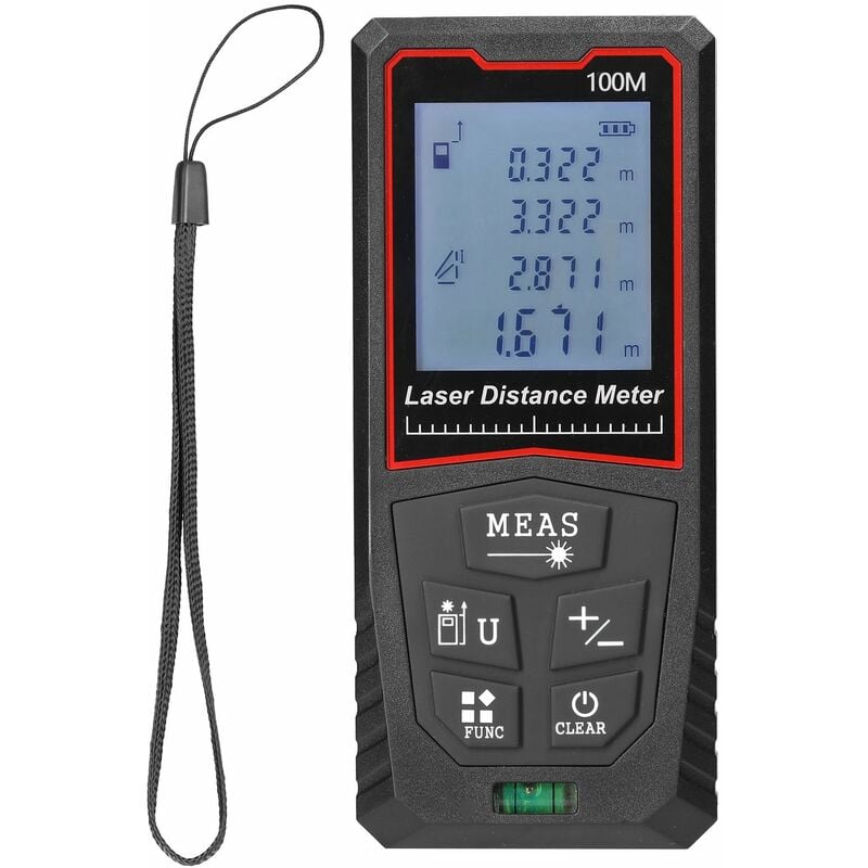 Luz roja Pantalla LCD de mano Medidor digital de alta precision Medidor de distancia Telemetro Dispositivo de medicion de edificios Herramienta de
Luz roja Pantalla LCD de mano Medidor digital de alta precision Medidor de distancia Telemetro Dispositivo de medicion de edificios Herramienta de