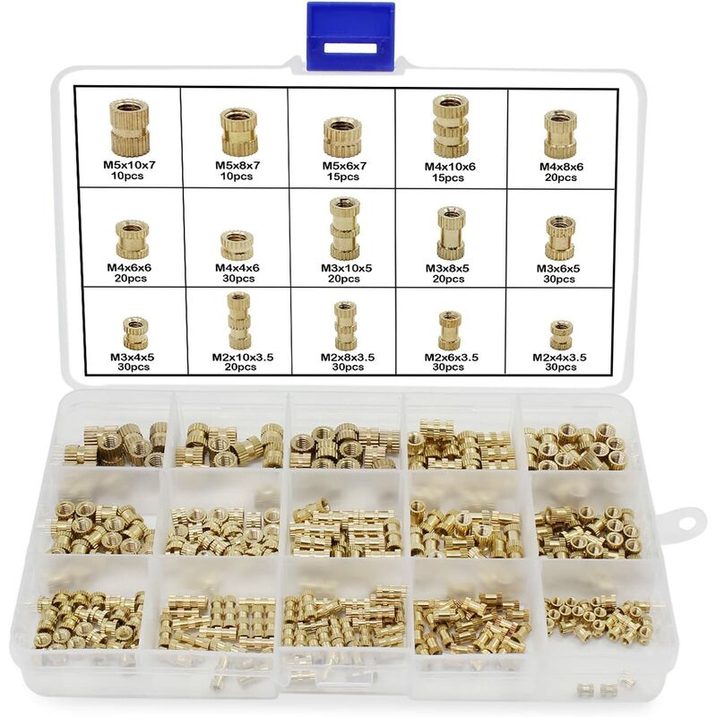 M2 M3 M4 M5 Tuercas de tierra de rosca interna Juego de surtido de tuercas de inserción de latón moldeado por inyección redonda (Kits de tuercas de
M2 M3 M4 M5 Tuercas de tierra de rosca interna Juego de surtido de tuercas de inserción de latón moldeado por inyección redonda (Kits de tuercas de