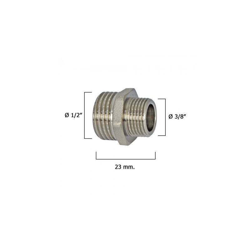 Machones reductores cromo 3/8' a 1/2'