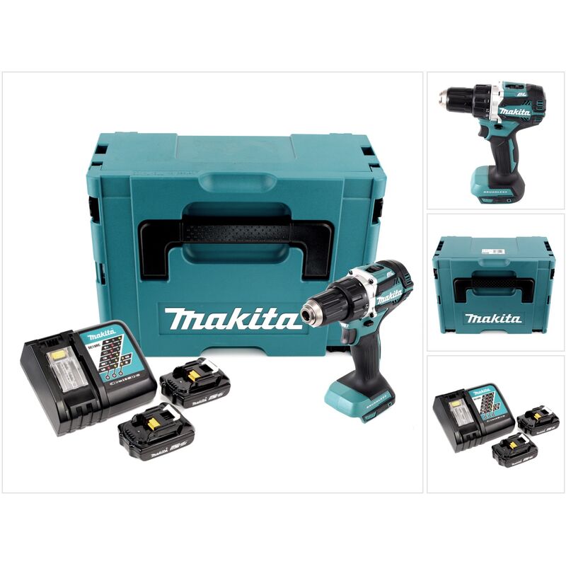 Makita DDF 484 RAJ Taladro atornillador a batería 18V en Makpac 2 + 2x Batería BL 1820 2,0 Ah + Cargador DC 18 RC
Makita DDF 484 RAJ Taladro atornillador a batería 18V en Makpac 2 + 2x Batería BL 1820 2,0 Ah + Cargador DC 18 RC