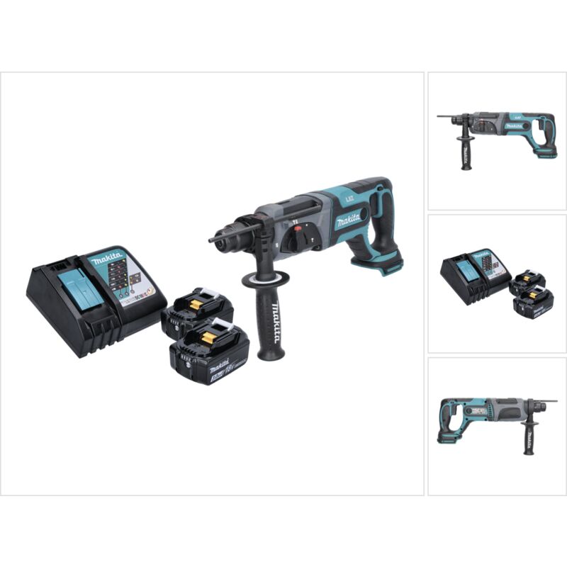 Makita DHR 241 RF Martillo combinado a batería 18V / SDS-Plus + 2x Batería 3,0 Ah + Cargador - Sin maletín incluido
Makita DHR 241 RF Martillo combinado a batería 18V / SDS-Plus + 2x Batería 3,0 Ah + Cargador - Sin maletín incluido