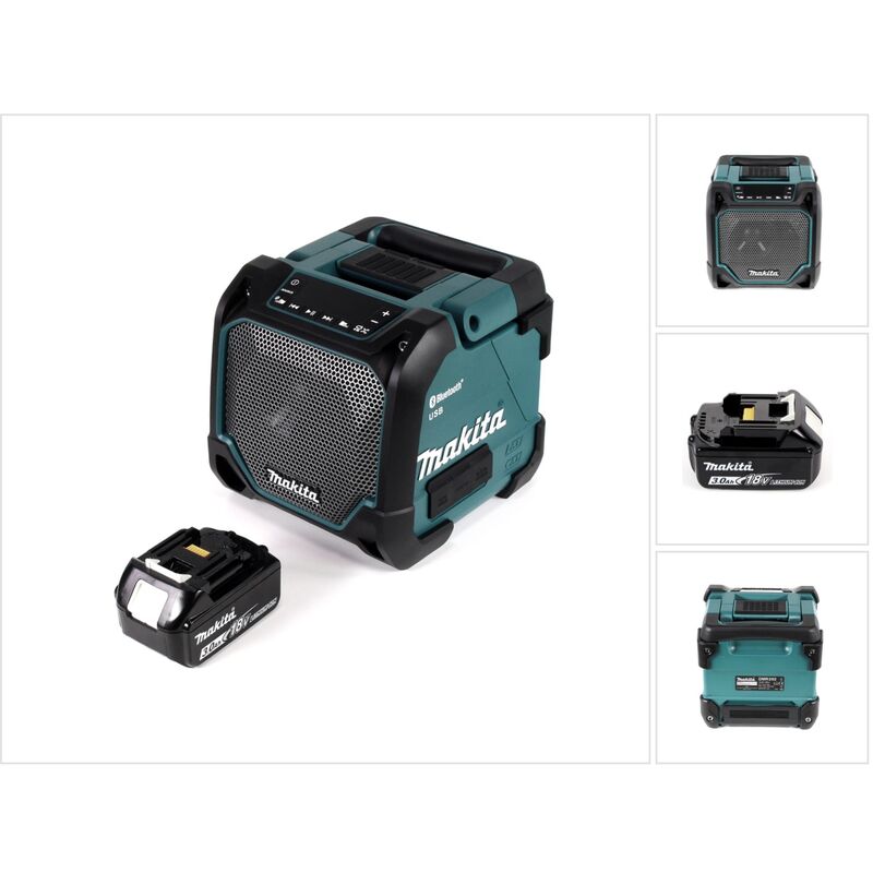 Makita - DMR 202 F1 Altavoz para obras a batería 18V / y enchufe ( con función Bluetooth, conexión AUX, puerto USB, pantalla LCD ) + 1x Batería
Makita - DMR 202 F1 Altavoz para obras a batería 18V / y enchufe ( con función Bluetooth, conexión AUX, puerto USB, pantalla LCD ) + 1x Batería